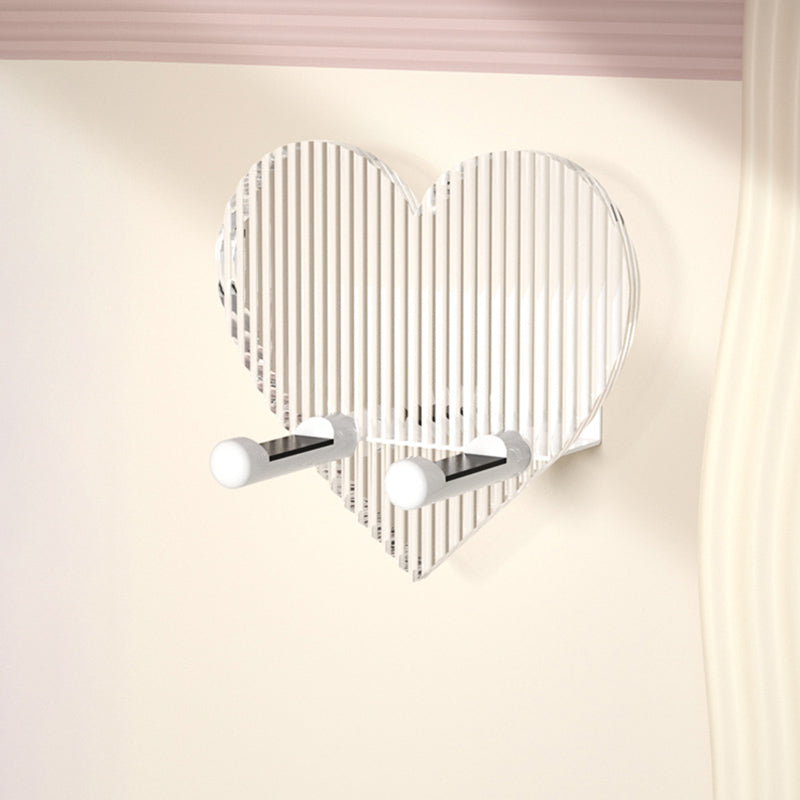 Lisslune | White Bathroom Accessory Set Metal & Acrylic Bathroom Set with Bath Shelf/Towel Hooks