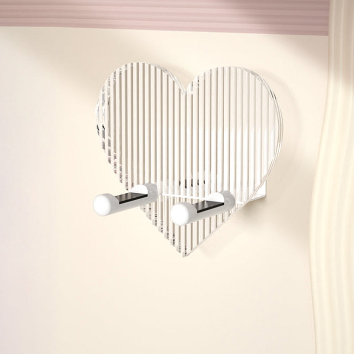 Lisslune | White Bathroom Accessory Set Metal & Acrylic Bathroom Set with Bath Shelf/Towel Hooks