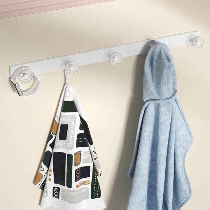Lisslune | White Bathroom Accessory Set Metal & Acrylic Bathroom Set with Bath Shelf/Towel Hooks