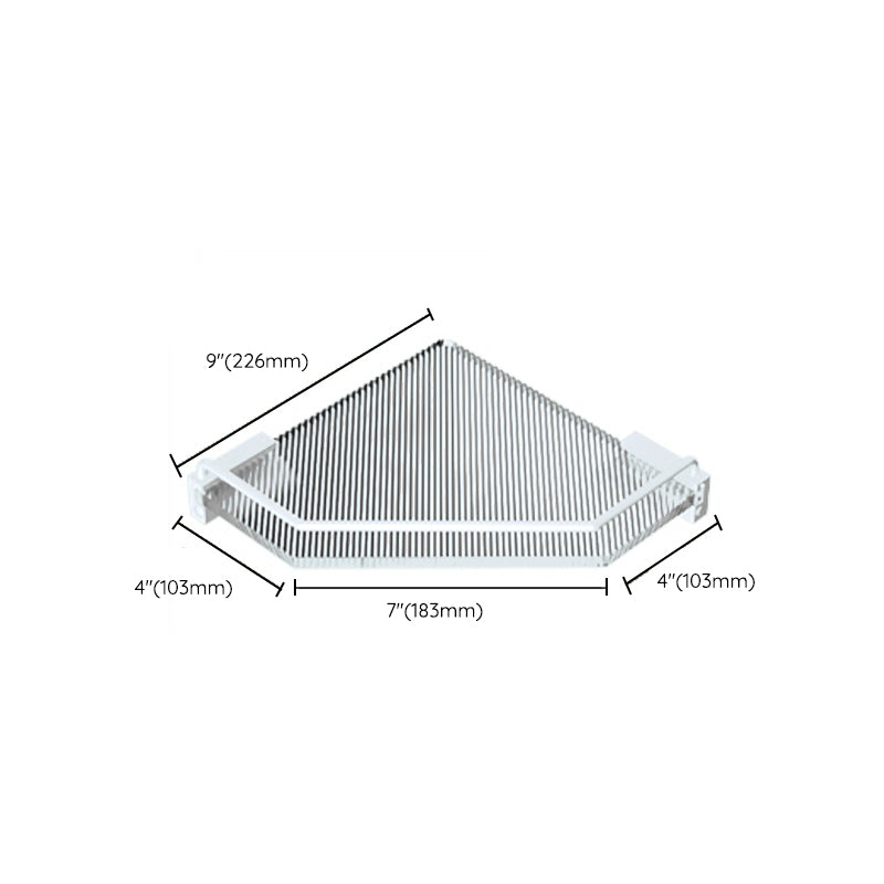 Lisslune | White Bathroom Accessory Set Metal & Acrylic Bathroom Set with Bath Shelf/Towel Hooks
