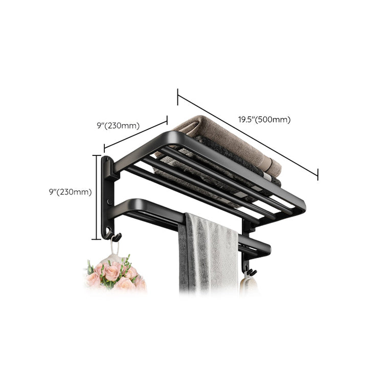 Lisslune | Modern black bathroom accessory set towel holder bathroom fittings