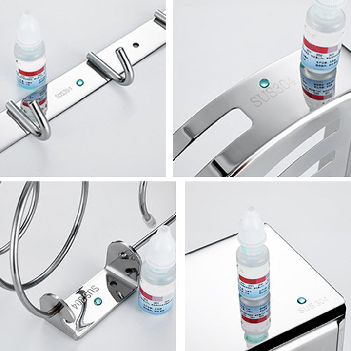 Lisslune | Modern Stainless Steel Bathroom Accessories Towel Bar Bathroom Set