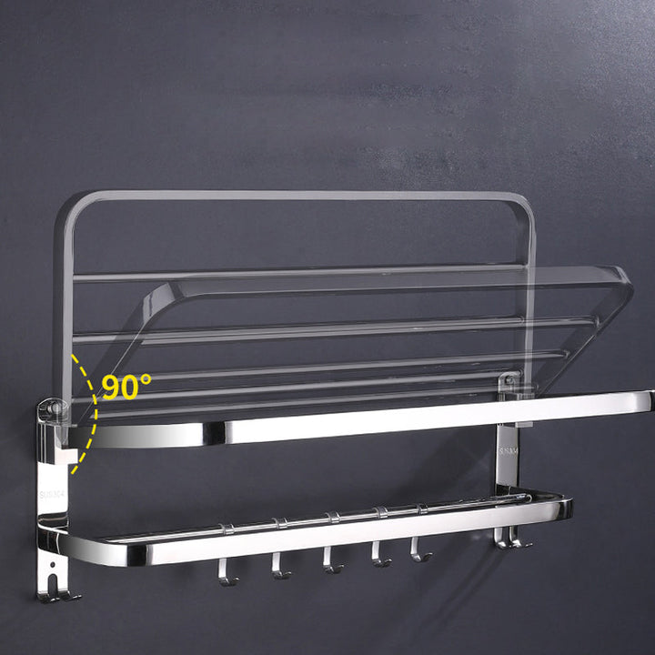 Lisslune | Modern Bathroom Set Stainless Steel Bathroom Shelf Bathroom Accessory Set