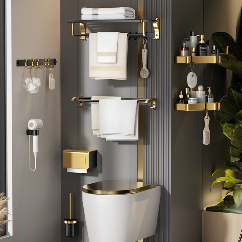 Lisslune | Contemporary stainless steel bathroom accessories as a single piece or in a set in black and gold