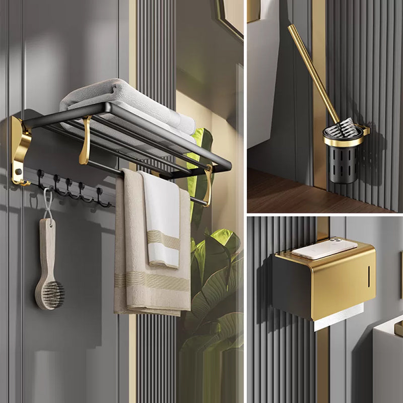 Lisslune | Contemporary stainless steel bathroom accessories as a single piece or in a set in black and gold