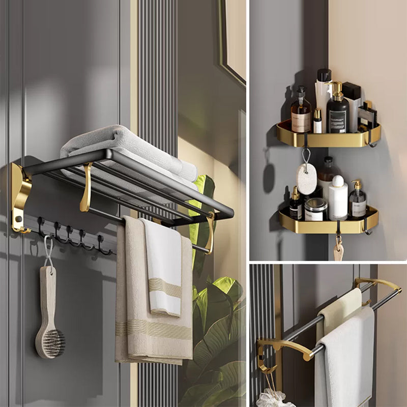 Lisslune | Contemporary stainless steel bathroom accessories as a single piece or in a set in black and gold