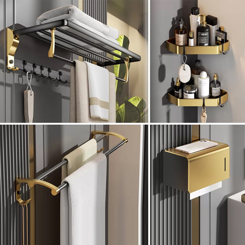 Lisslune | Contemporary stainless steel bathroom accessories as a single piece or in a set in black and gold