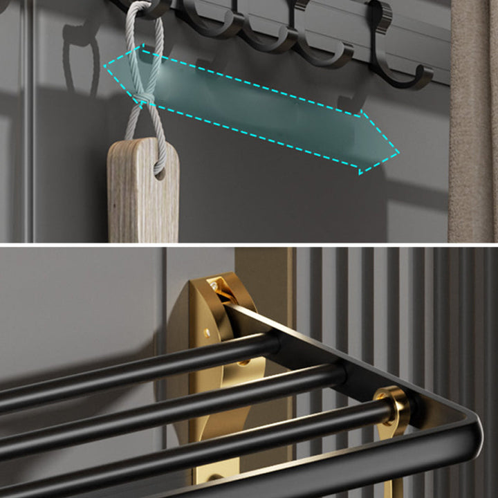 Lisslune | Contemporary stainless steel bathroom accessories as a single piece or in a set in black and gold