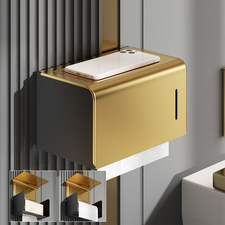 Lisslune | Contemporary stainless steel bathroom accessories as a single piece or in a set in black and gold