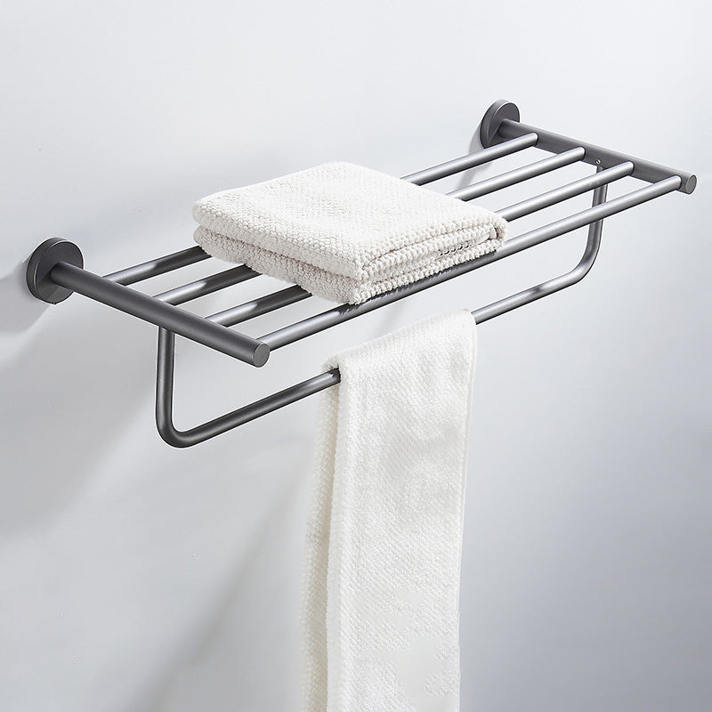 Lisslune | Traditional Gray Brass Bathroom Hardware Set Towel Bar Bathroom Hardware Set