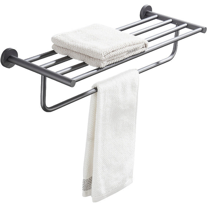 Lisslune | Traditional Gray Brass Bathroom Hardware Set Towel Bar Bathroom Hardware Set