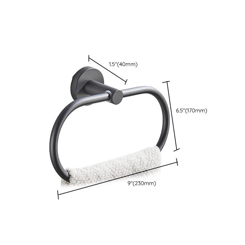 Lisslune | Traditional Gray Brass Bathroom Hardware Set Towel Bar Bathroom Hardware Set