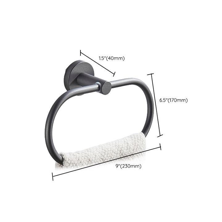 Lisslune | Traditional Gray Brass Bathroom Hardware Set Towel Bar Bathroom Hardware Set
