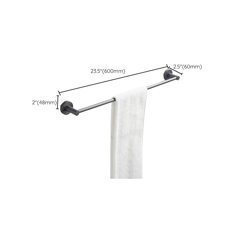 Lisslune | Traditional Gray Brass Bathroom Hardware Set Towel Bar Bathroom Hardware Set