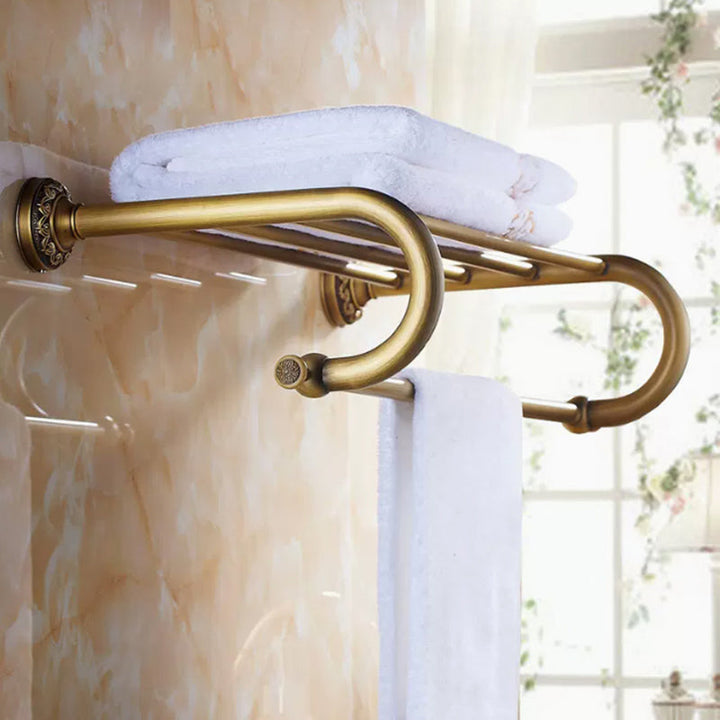 Lisslune | Traditional Brass Bathroom Accessory Set Brushed Bronze Bathroom Set