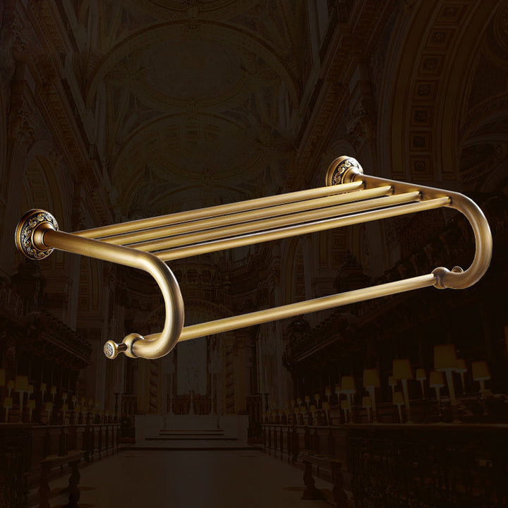 Lisslune | Traditional Brass Bathroom Accessory Set Brushed Bronze Bathroom Set