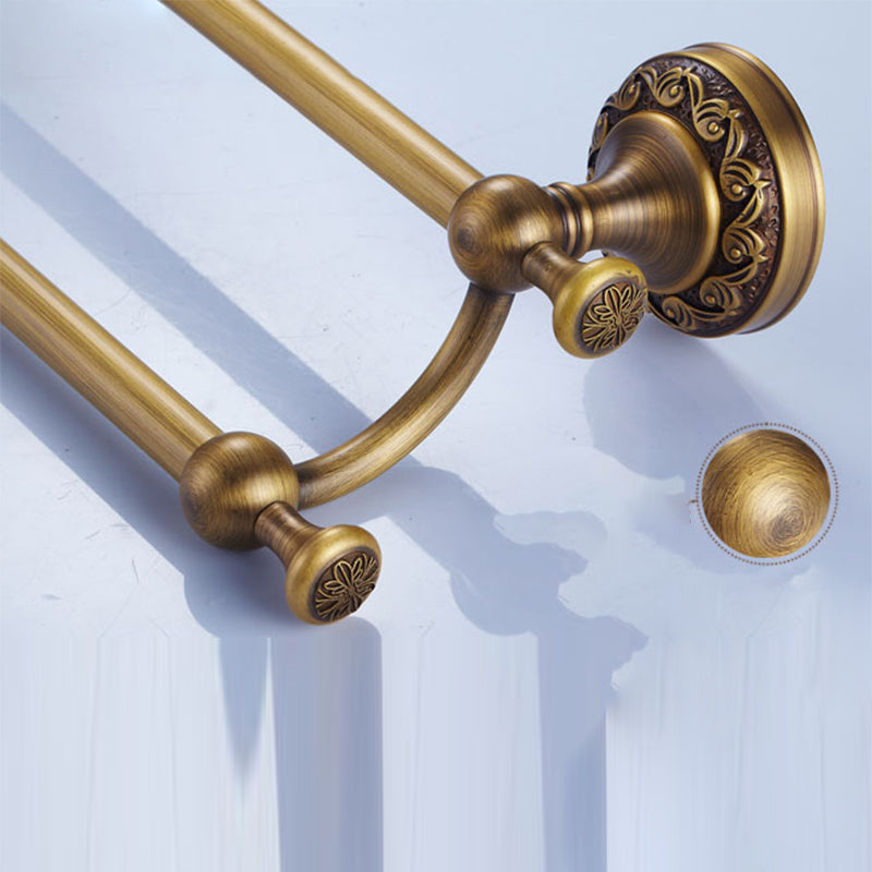 Lisslune | Traditional Brass Bathroom Accessory Set Brushed Bronze Bathroom Set