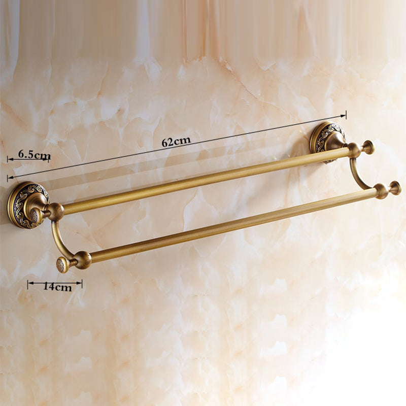 Lisslune | Traditional Brass Bathroom Accessories Set Brushed Bronze Bathroom Set