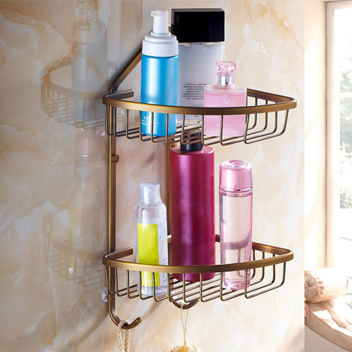 Lisslune | Traditional Brass Bathroom Accessory Set Brushed Bronze Bathroom Set