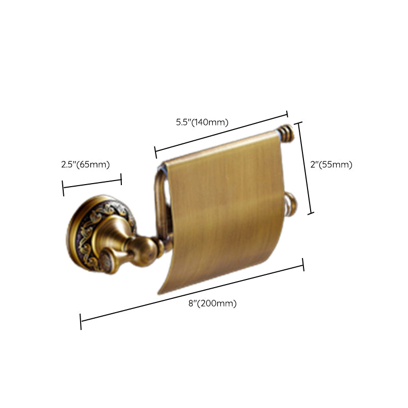 Lisslune | Traditional Brass Bathroom Accessories Set Brushed Bronze Bathroom Set
