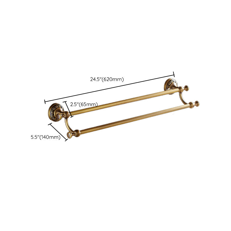 Lisslune | Traditional Brass Bathroom Accessory Set Brushed Bronze Bathroom Set