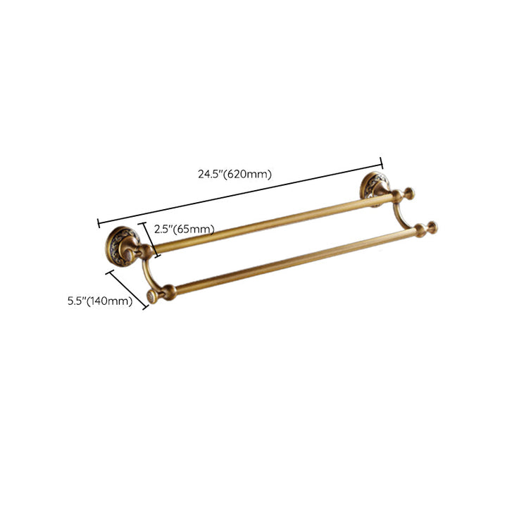 Lisslune | Traditional Brass Bathroom Accessory Set Brushed Bronze Bathroom Set