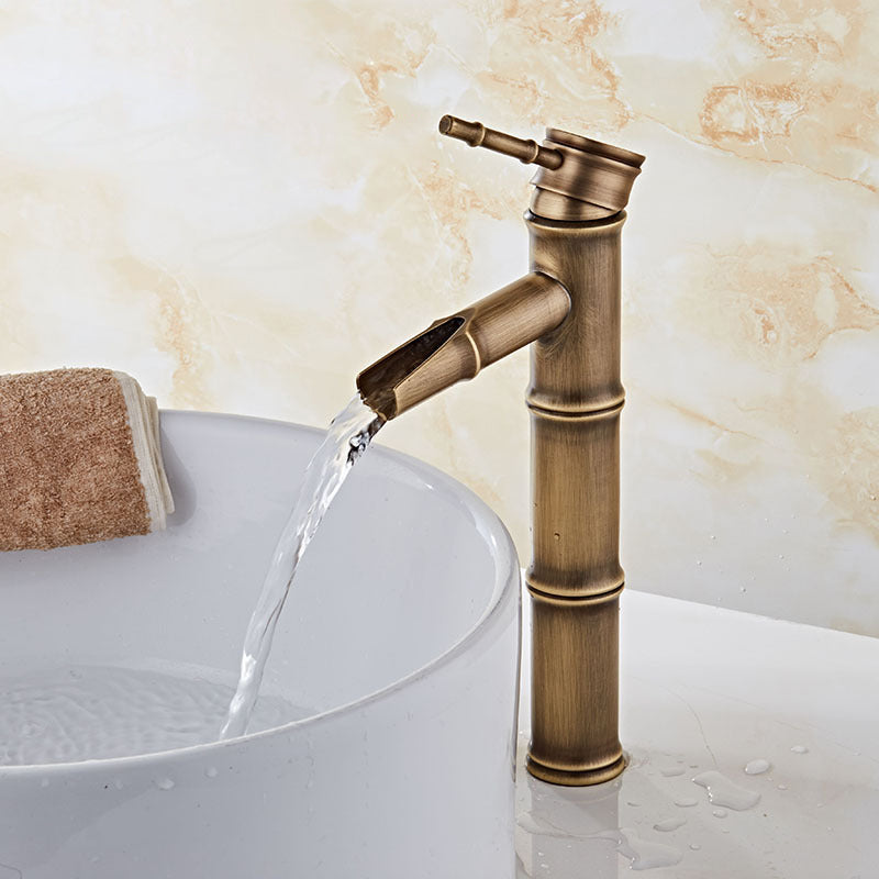 Lisslune | Lever handle basin mixer Land Low Arc Faucet Single Hole Bathroom Faucet