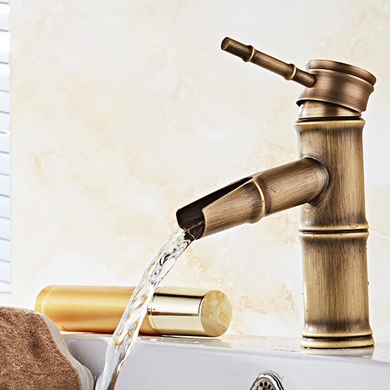 Lisslune | Lever handle basin mixer Land Low Arc Faucet Single Hole Bathroom Faucet