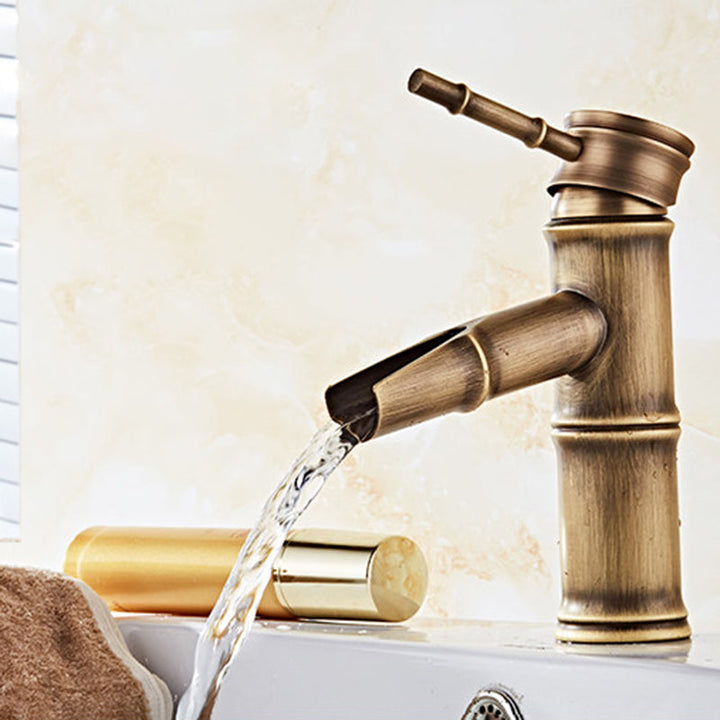 Lisslune | Lever handle basin mixer Land Low Arc Faucet Single Hole Bathroom Faucet