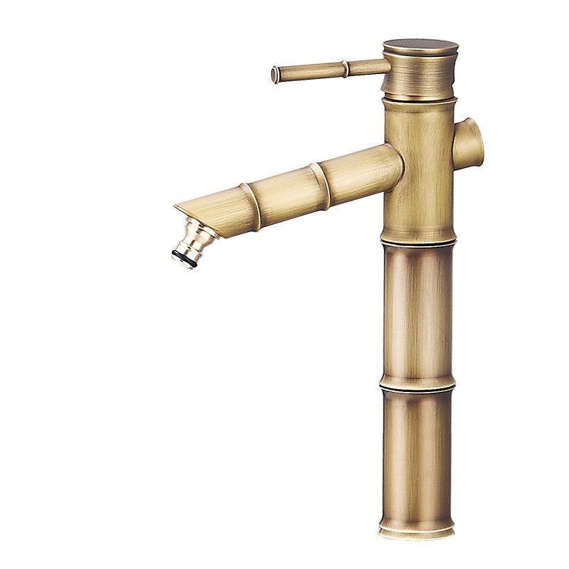 Lisslune | Farmhouse Vessel Sink Faucet Copper 1-Handle Low Arc Vessel Faucet for Bathroom