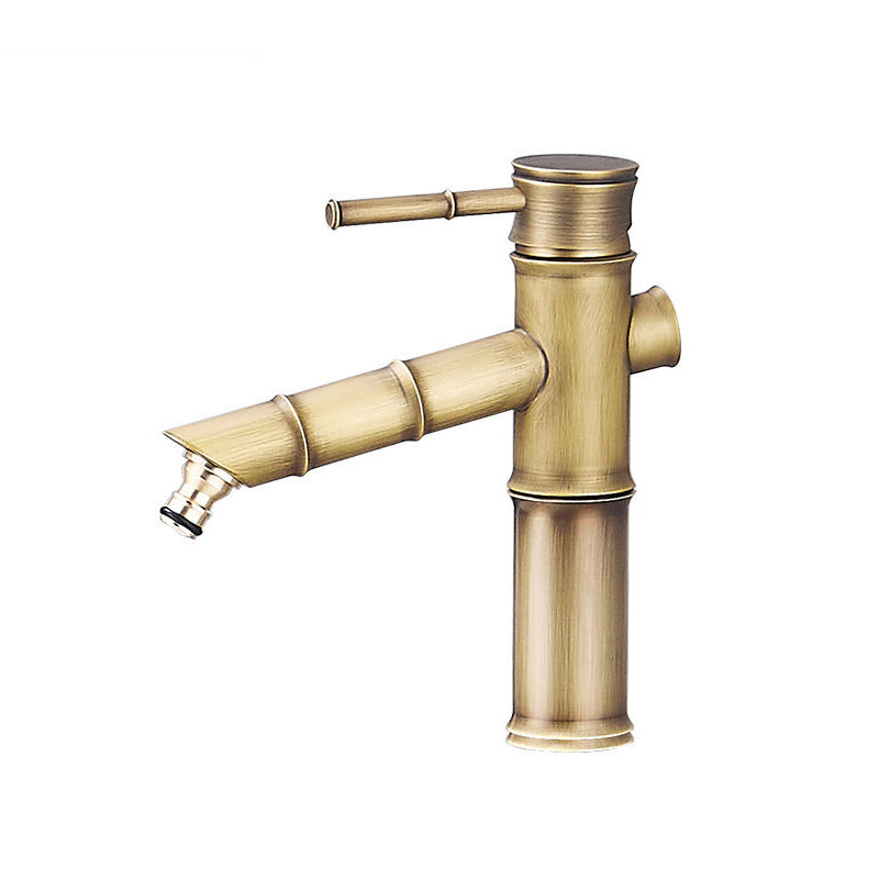 Lisslune | Farmhouse Vessel Sink Faucet Copper 1-Handle Low Arc Vessel Faucet for Bathroom