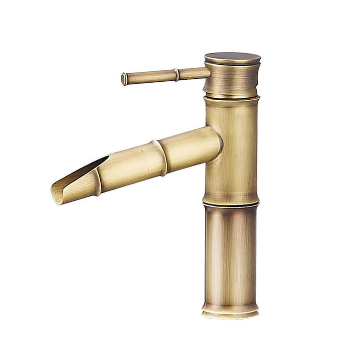 Lisslune | Farmhouse Vessel Sink Faucet Copper 1-Handle Low Arc Vessel Faucet for Bathroom