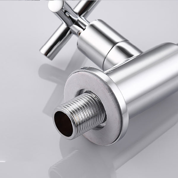 Lisslune | Glam Wall-mounted Bathroom Faucet Copper Single Handle Low Arc Faucet for Bathroom