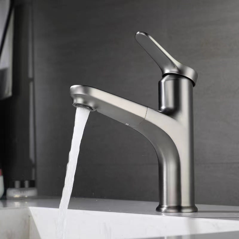 Lisslune | Modern Vessel Faucet Brass Lever Handle Swivel Spout Bathroom Vessel Faucet
