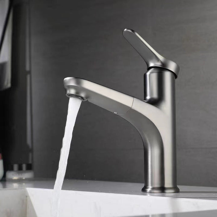 Lisslune | Modern Vessel Faucet Brass Lever Handle Swivel Spout Bathroom Vessel Faucet