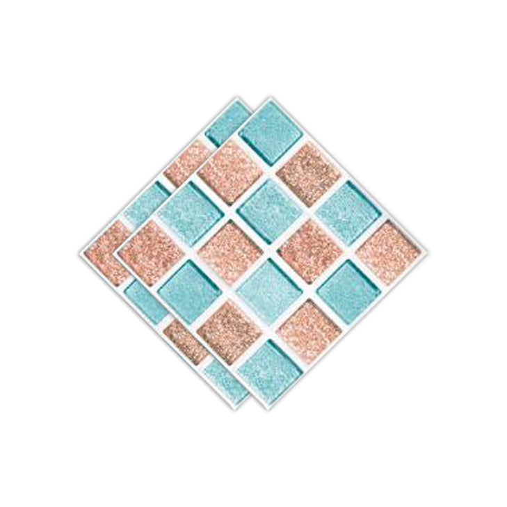 Lisslune | Peel & Stick Mosaic Tile Plastic Square Stain-Resistant Peel and Stick Tiles for Shower