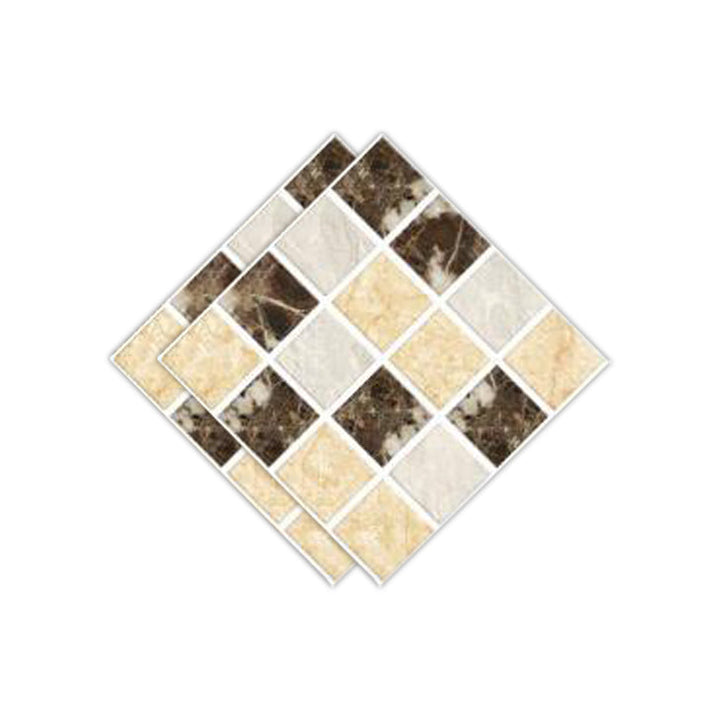 Lisslune | Peel & Stick Mosaic Tile Plastic Square Stain-Resistant Peel and Stick Tiles for Shower