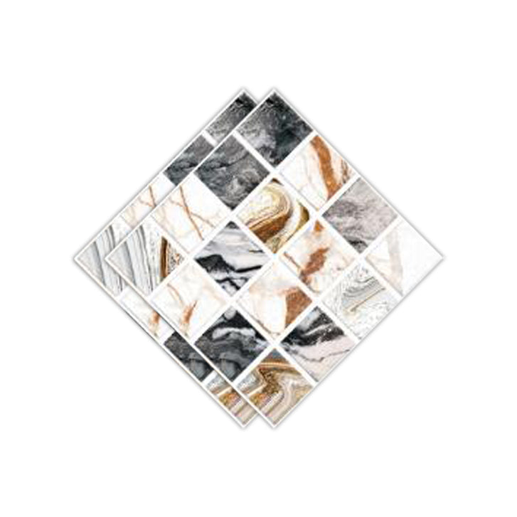 Lisslune | Peel & Stick Mosaic Tile Plastic Square Stain-Resistant Peel and Stick Tiles for Shower