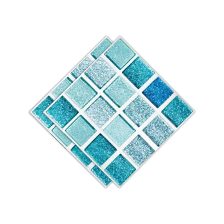 Lisslune | Peel & Stick Mosaic Tile Plastic Square Stain-Resistant Peel and Stick Tiles for Shower