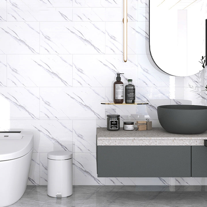 Lisslune | Modern splash guard wall covering waterproof removable and adhesive mosaic tile for the bathroom