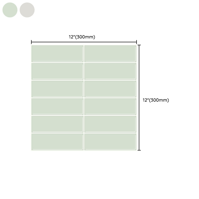 Lisslune | Peel and stick tiles Waterproof plastic rectangular peel and stick tile for the kitchen 2-pack