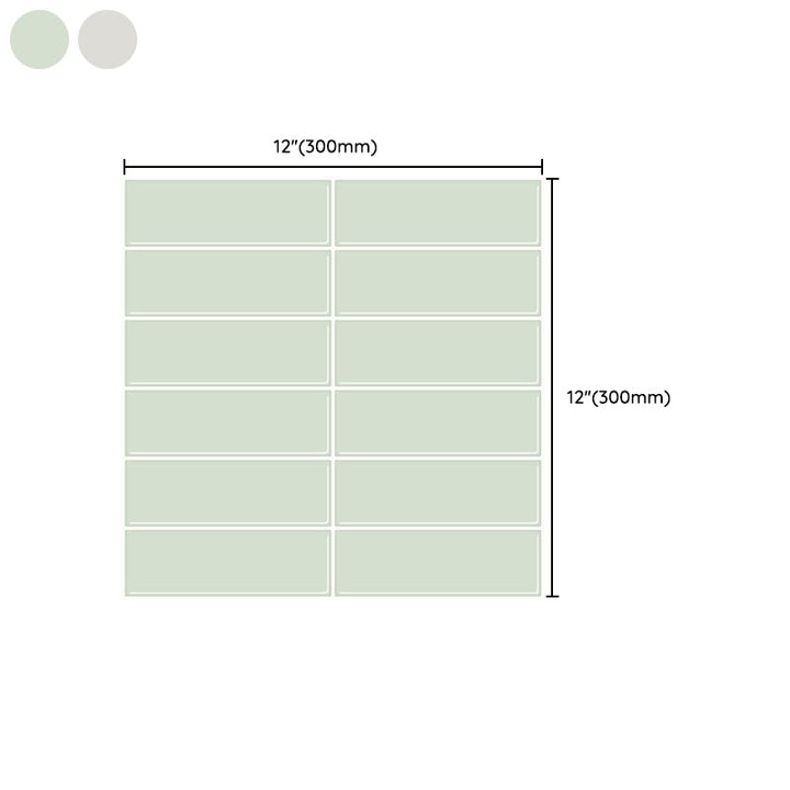 Lisslune | Peel and stick tiles Waterproof plastic rectangular peel and stick tile for the kitchen 2-pack