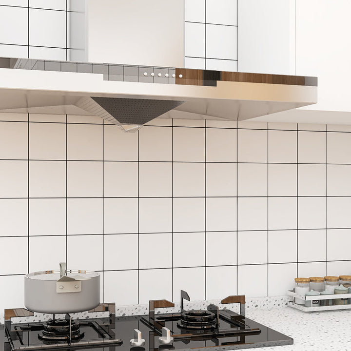 Lisslune | Modern Kitchen Backsplash Tile Check Print Peel and Stick Backsplash Tile