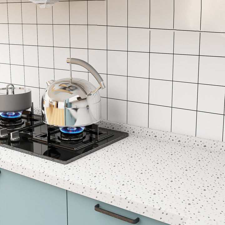 Lisslune | Modern Kitchen Backsplash Tile Check Print Peel and Stick Backsplash Tile