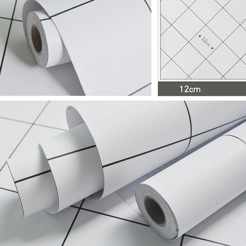 Lisslune | Modern Kitchen Backsplash Tile Check Print Peel and Stick Backsplash Tile