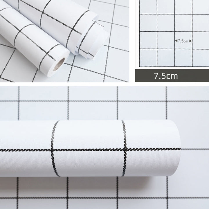 Lisslune | Modern Kitchen Backsplash Tile Check Print Peel and Stick Backsplash Tile