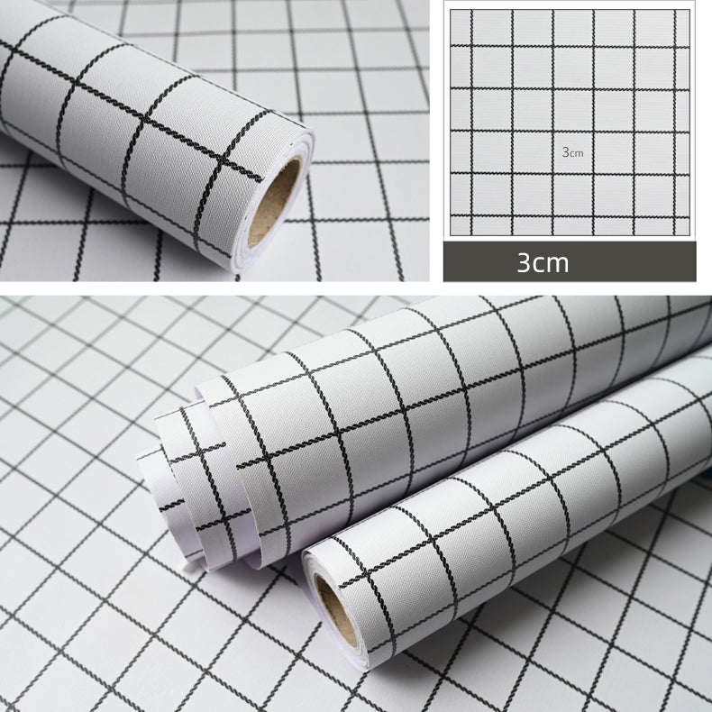 Lisslune | Modern Kitchen Backsplash Tile Check Print Peel and Stick Backsplash Tile