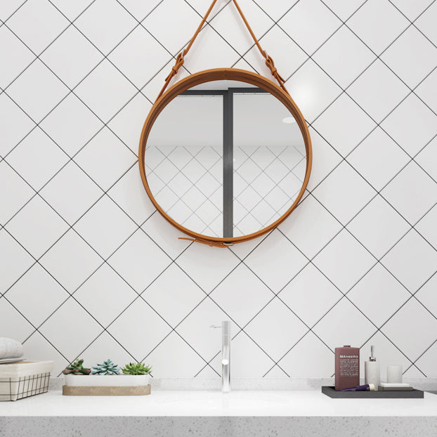 Lisslune | Modern Kitchen Backsplash Tile Check Print Peel and Stick Backsplash Tile