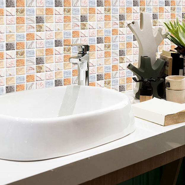 Lisslune | Square Peel and Stick Tile Mosaic Waterproof PVC Peel & Stick Tile for Shower 5-Pack