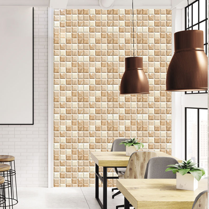 Lisslune | Square Peel and Stick Tile Mosaic Waterproof PVC Peel & Stick Tile for Shower 5-Pack